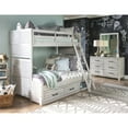 thumbnail image 4 of Summer Camp Stone Path White Complete Twin over Full Wood Bunk Bed, 4 of 7