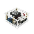 thumbnail image 1 of Clear Acrylic Case Cover Shell With Fan Heat Sink for Orange Pi R1 Plus LTS, 1 of 16