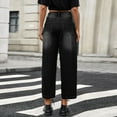 thumbnail image 6 of Oplxuo Jeans for Women Trendy High Waisted Wide Leg Baggy Cropped Relax Fit Stretch Denim Trouser Ankle Pants, 6 of 6