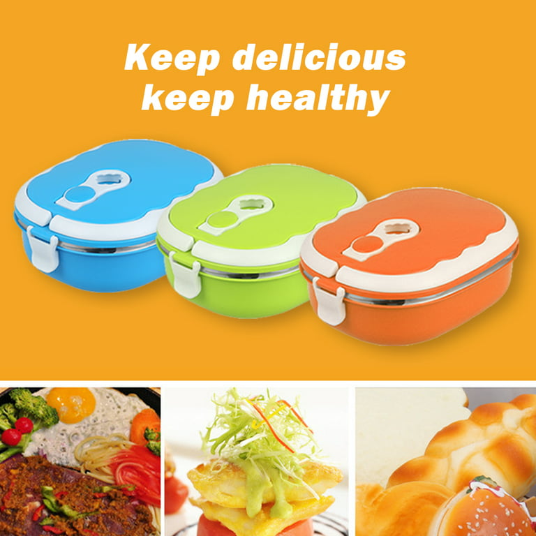 HOTBEST Portable Food Warmer School Lunch Box Bento Thermal Insulated Food  Container Stainless Steel Insulated Square Lunch Box for Children, Kids and