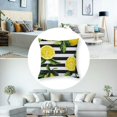 thumbnail image 5 of nygtbtfer Yellow Lemons Black and White Stripes Double Sided Pillow Cases Summer Fresh Fruit Pattern Plush Pillowcase Square Cushion Pillow Covers for Sofa Bed Home Decor  White, 5 of 7
