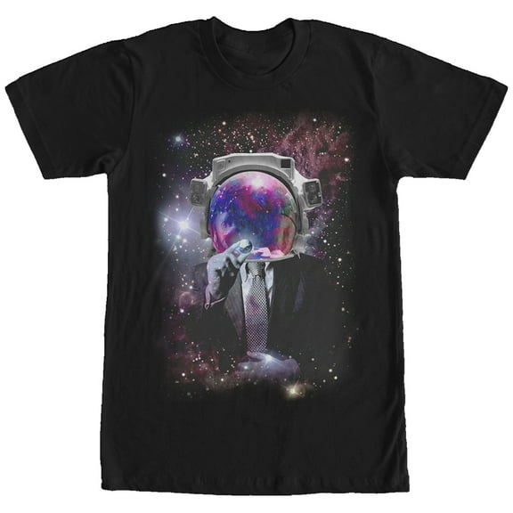 Men's Lost Gods Business Suit Space Man  Graphic Tee Black Small
