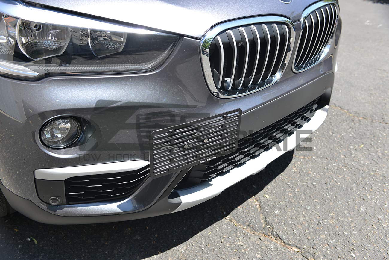 EOS For 16-Up BMW F48 X1 Front Bumper Tow Hook License Plate Mount Bracket