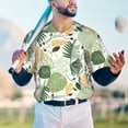 thumbnail image 5 of KLL Hawaiian Style for Men's Baseball Shirts,Short Sleeve Casual Shirts Button Down Shirt for Men Beach Summer Wedding Shirt-4X-Large, 5 of 7