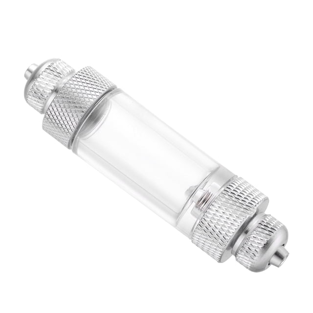 New Carbon Dioxide Bubble Counter Double Head Water Plant Diffuser CO2 Non-return Bubble Counters For Fish Aquarium Tools (Silver)