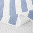 thumbnail image 5 of Meiyoeat Vintage Wide Stripe Twin Quilt Set, Casual Thin Line Twin Coverlet Set, Blue White, 5 of 7