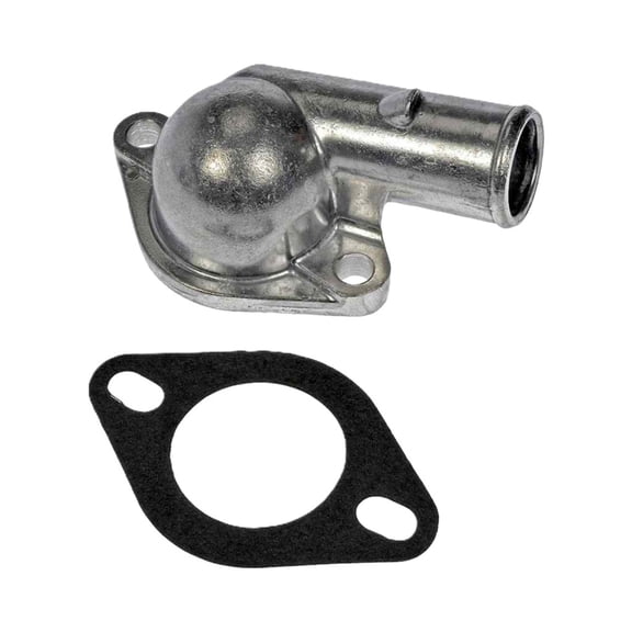 KarParts360 For Oldsmobile Custom Cruiser 1991 1992 Engine Coolant Thermostat Housing | Metal Material | Natural Finish | 180 Degrees Housing Neck Angle | 0.313 Inches Mounting Hole Diameter 10108431