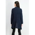 thumbnail image 2 of Style & Co. Womens Mixed-Stitch Tweed Duster Cardigan, Navy, X-Large, 2 of 4