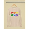 thumbnail image 3 of Colorful Hearts Pride Design Tee Long Sleeve Men's, 3 of 4