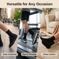 thumbnail image 3 of 10 Pairs Unisex Black Thin Cotton Mini Crew Ankle Socks, One Size Elastic Arch Support Athletic Socks, Reinforced Toe Heel Casual Gym Running All Season Socks, 3 of 7