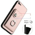 thumbnail image 6 of Compatible for iPhone SE 2022 & 2020 Case with Card Holder, for iPhone 7 / iPhone 8 Wallet Case for Women Men with Rotation Finger Ring Stand, Accordion Style PU Leather Shockproof Case, Pink, 6 of 6