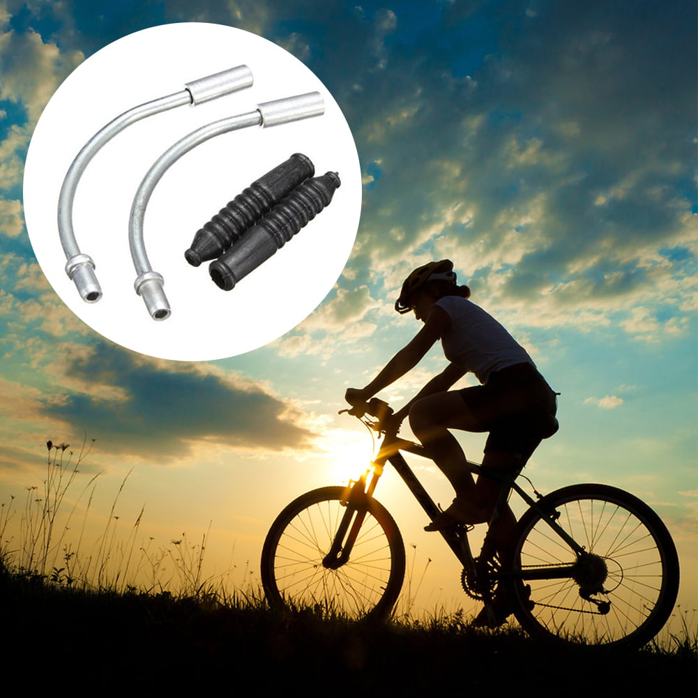 Brake Cable Guide Pipe Bicycle Cycling V Brake Guide Pipe Rubber Hoses for Road Mountain Bicycle Accessories 4 Sets Bike Brake Noodle Cable Bicycle Cycling Brake Pipe V Brake Noodles