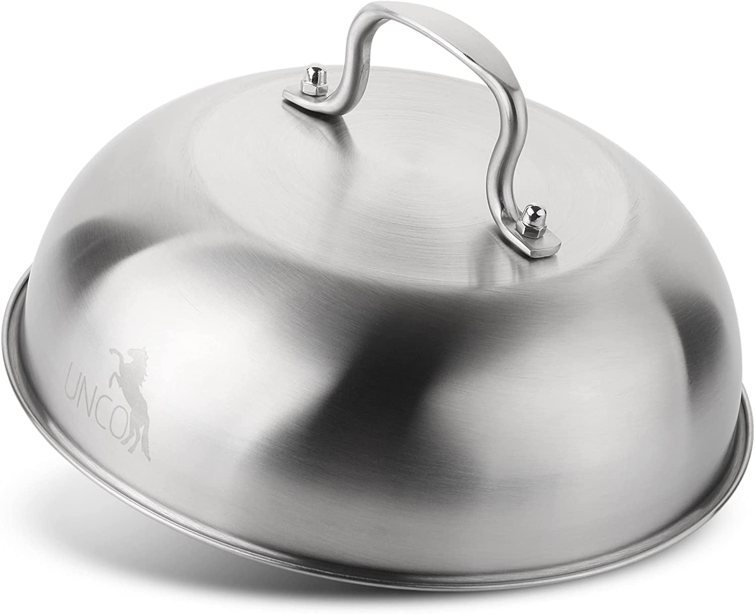 Griddle Accessories Stainless Steel Serving Dish Steaming Cover Cheese Melting Dome with Heat Resistant Knob-Handle and Plate BARGAIN4ALL Melting Dome and Burger Cover