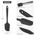 thumbnail image 4 of 600°F Heat Resistant Silicone Spatula, High Temp Flexible Kitchen Rubber Bowl Scrapers  Seamless Baking Supplies Scratch-Proof for Scraping Non-Stick Pans (Black, 11.4in), 4 of 4