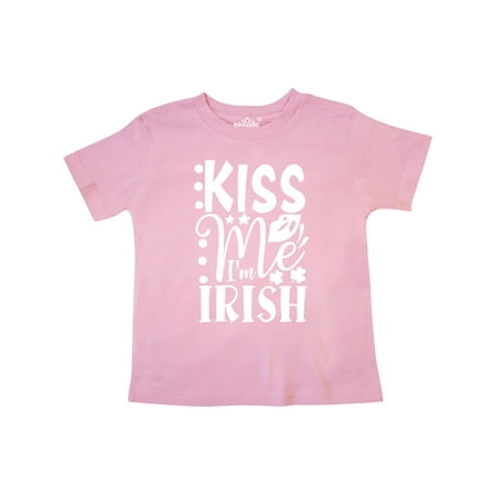

Inktastic St. Patrick s Day Kiss Me I m Irish with Lips and Shamrocks Gift Toddler Boy or Toddler Girl T-Shirt