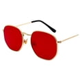 thumbnail image 1 of Guardurnaity Gafas de sol hexagonales de moda montura ligera lentes polarizadas gafas de sol cuadradas pequeñas unisex oro mar rojo C9 Type1 NO1, 1 of 6