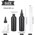 thumbnail image 2 of 16 botellas de plástico negras de 120 ml/4,06 oz para condimentos, con 2 embudos y 10 pipetas de transferencia para tinta, tatuajes, pintura líquida y pegamento., 2 of 9