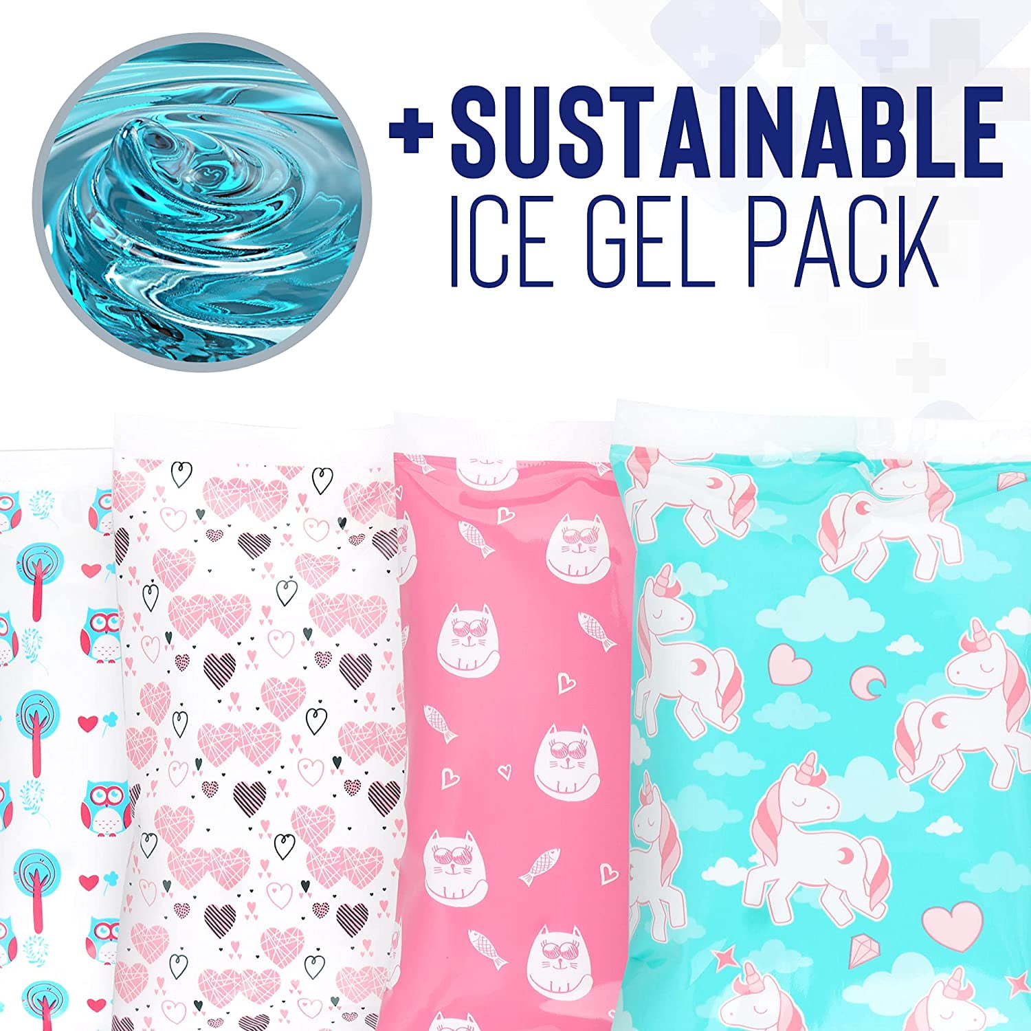 RAINBOW Reusable Ice Packs for Shipping Frozen Food - Long Lasting Cold  Packs for Lunch Bags, Coolers - Ideal for Road Trips – 24 Cells per Sheet,  5