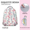 thumbnail image 5 of "Cute Flamingo Print Backpack - Lightweight Waterproof Laptop Bag, Spacious School Bookbag for College, Trendy Gift for Women & Girls", 5 of 6
