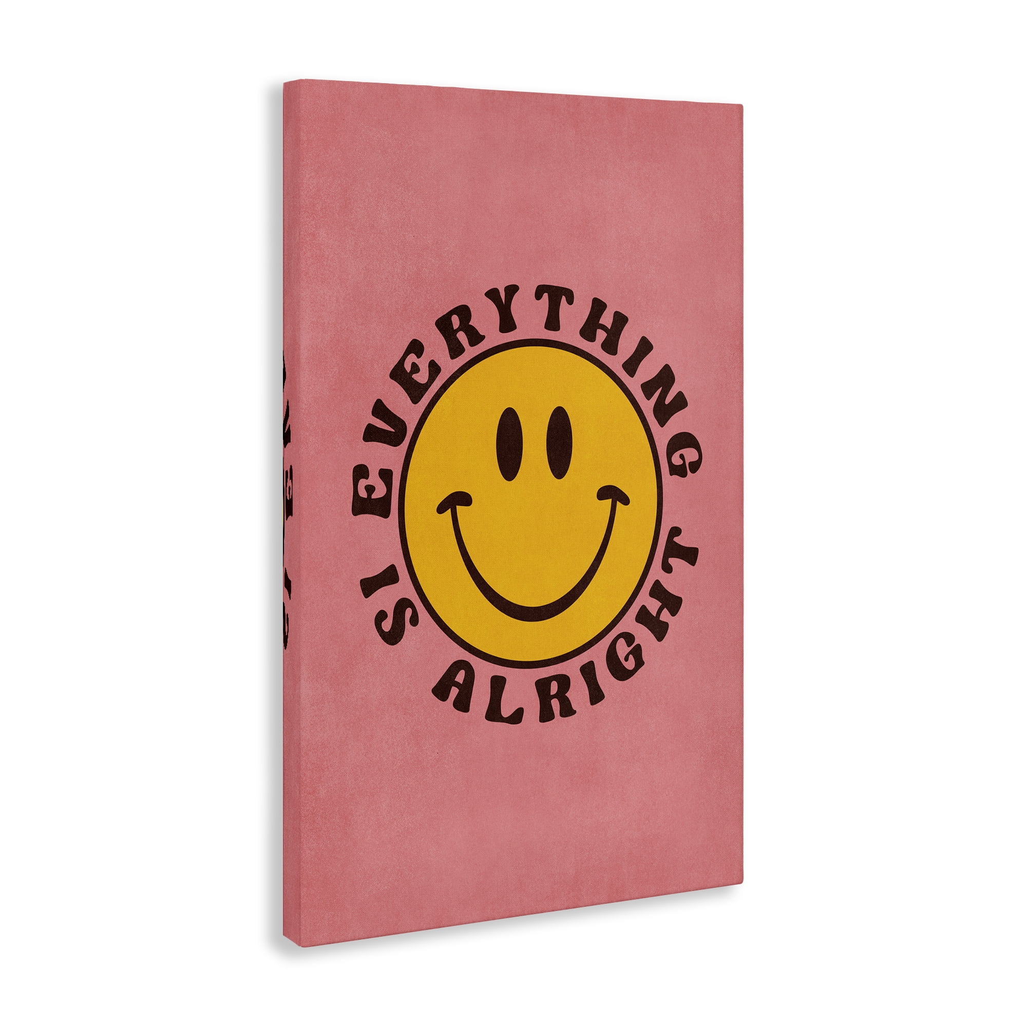 Stupell Industries Retro Everything Is Alright Text & Numbers Painting Wrapped Canvas Art Print Wall Art, 16 x 24