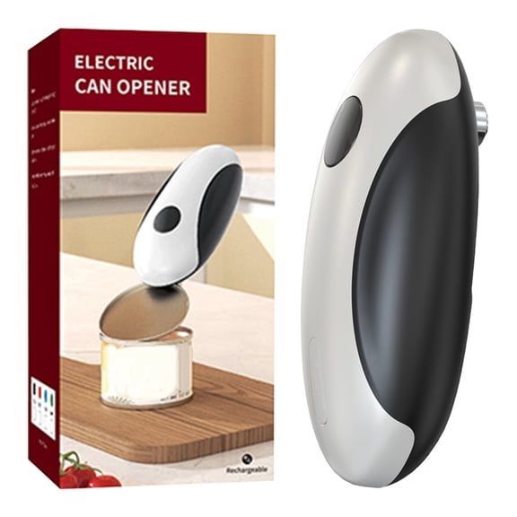 One Touch Electric Can Opener Fits Almost All Can Sizes for Seniors with Arthritis, Hand Held Battery Operated Can Opener with Smooth Edge, Food Safe Kitchen Gadgets Automatic Can Opener for Kitchen