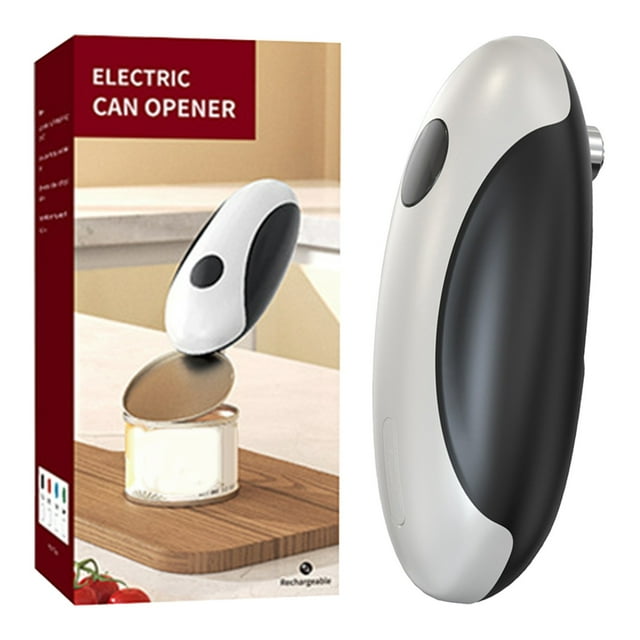 Electric Can Opener,Auto Can Opener,One-Touch Can Opener,Smooth Edge,Hands Free,Food Safety,Automatic Kitchen Gadget,Battery Operated,Opens Almost Any Cans