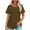 Brown, variant on Blue L WIZUTIZ Summer Tops for Women 2025 Basic Pure Colour Cozy Style Blouse Crew Neck Flowy Short Sleeve Tops Cotton Soft Ladies Loose Fit Shirts Comfy Elegant Tshirts Trendy Solid Tshi