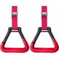 thumbnail image 1 of Anillos de gimnasia Laklulu de 2 piezas con correas de hebilla ajustables, anillos de fitness profesionales con bandas antideslizantes que absorben el sudor, perfectos para entrenar, rojo, 1 of 5