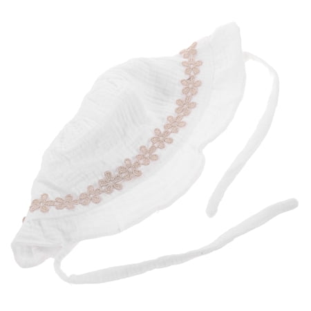 OFFIGAM 1Pcs Children's Sun Hats Baby Summer Hat Cotton White UV Protection Travel