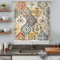 thumbnail image 5 of Vintage Boho Sheer Curtains 72 Inches Long, Chic Farmhouse Neutral Morocco Geometric Light Filering Curtains, Breathable Simi Curtain Privacy Drapes for Living Room Bedroom Window Treatment, 5 of 9