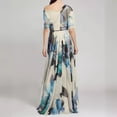 thumbnail image 4 of Bohemian resort style tie-up Lolita full skirt printed dress, 4 of 5