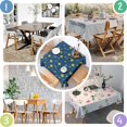 thumbnail image 4 of Blue Sun Moon Star Pattern Square Tablecloth,Waterproof Square Table Cover,Wipeable Spillproof Washable Table Cover for Home Kitchen Party Decor 52"x52"(132x132cm), 4 of 6