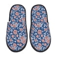 thumbnail image 2 of KLL Rose Flowers Slippers for Women Men House Slip on Indoor Outdoor Bedroom Furry Fleece Lined Ladies Comfy Anti-Skid Rubber Hard Sole-, 2 of 8