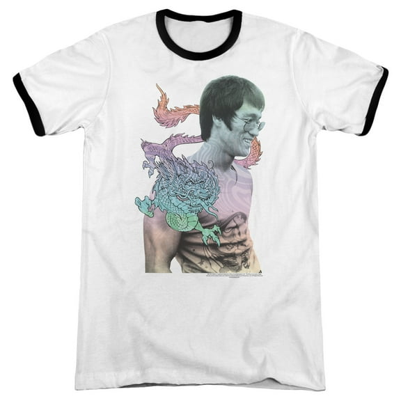 Bruce Lee A Little Bruce Adult Ringer White Black