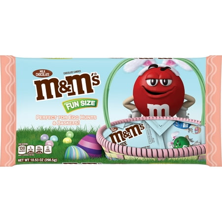 M&Ms Pastel Mix Easter Fun Size Milk Chocolate, Egg Hunt Candy - 10.53 oz Bag