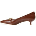 thumbnail image 3 of Journee Womens Rumi Kitten Heel Loafer Pointed Toe Pumps, Widths Available, 3 of 10