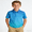 Blue Palm, variant on Aideaone Boys Performance Polo Shirts Short Sleeve Hawaiian Tropical Graphic Print Casual Shirts Size 5-14