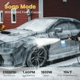 thumbnail image 6 of 2300 PSI Electric Pressure Washer w/Foam Cannon - Portable Power Cleaner w/4 Nozzles for Cars, Homes, Driveways & Patios, Lightweight, 6 of 7