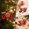 thumbnail image 3 of JOY Letter Christmas Ornaments, Glitter Bell Hanging Decorations, Xmas Tree Pendant for Holiday Home Party Decor, 3 of 8