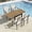 Teak, variant on Expandable Aluminum Outdoor Patio Dining Table for 4-6, Extendable 32" to 64", Weather-Resistant, Teak
