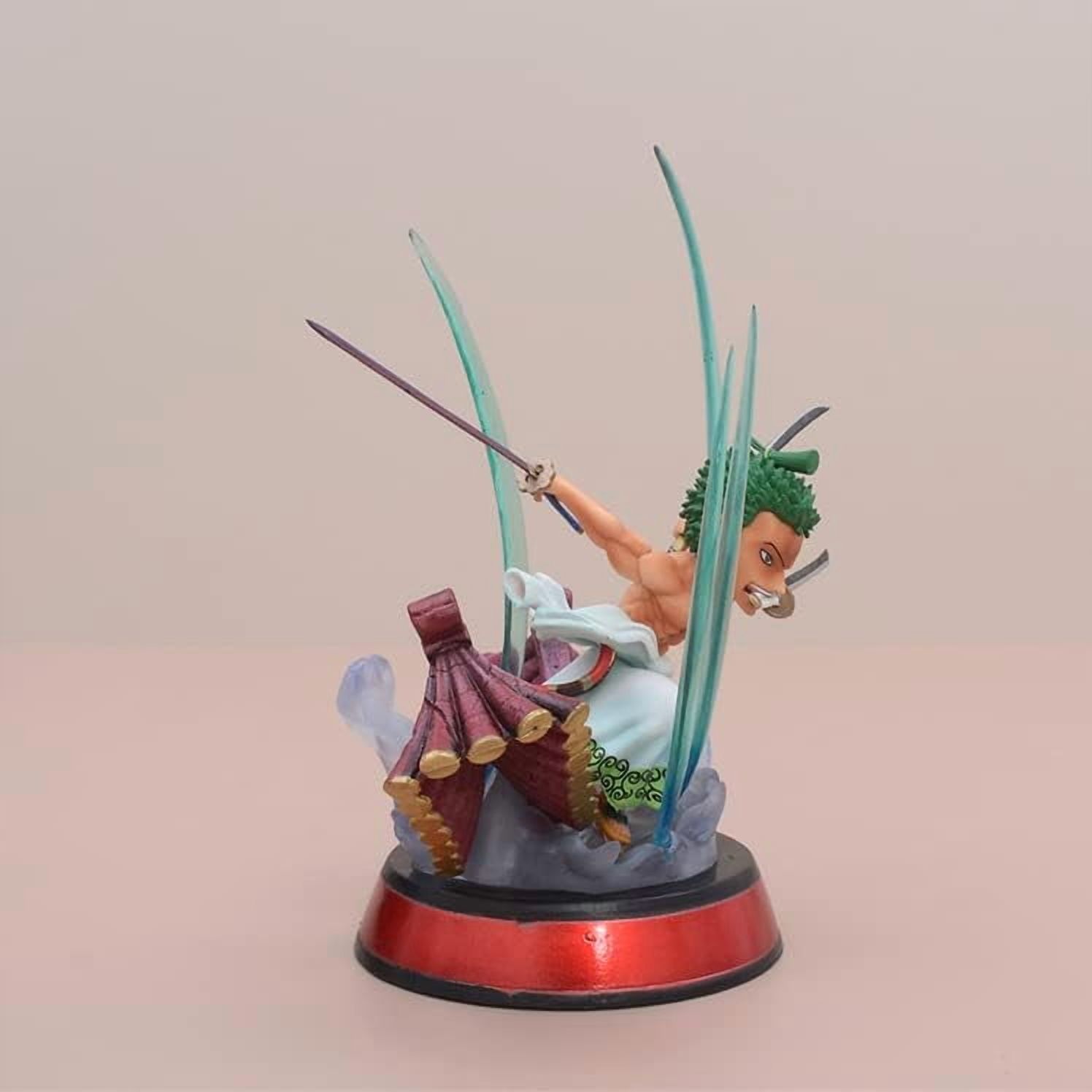 Newly Mini Figures, Luffy Zoro Doflamingo Mihawk Boa Hancock Sabo Statue Figure 12CM/4.7INCH Action Figures Cartoon Toys Anime Collection Decoration (Zoro 2)