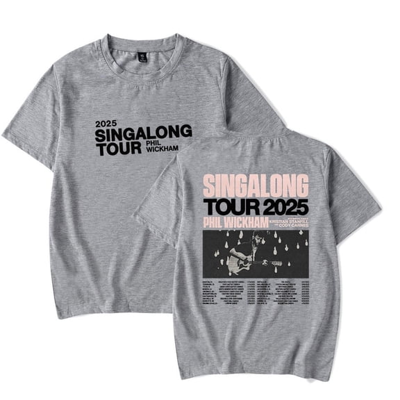 Phil Wickham 2025 Singalong Tour Tshirt Hip Hop Short Sleeve Women Men Tee Shirt