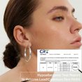 thumbnail image 6 of YOUNGYUE Silver Plated CZ Hoop Earrings for Women, Hypoallergenic Rhinestone Earrings, Jewelry Gifts,25-70mm, 6 of 6