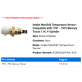 thumbnail image 2 of Intake Manifold Temperature Sensor - Compatible with 1991 - 1995 Mercury Tracer 1.9L 4-Cylinder 1992 1993 1994, 2 of 2
