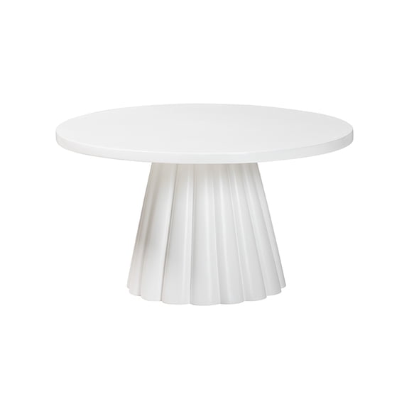 bali & pari Parvana Round Coffee Table with Fluted Pedestal Base