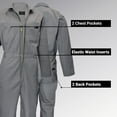 thumbnail image 3 of ACTIVE UNIFORMS Overall Workwear Men Long Sleeve Coveralls (Gray, 3X-Large Tall), 3 of 6