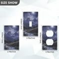 thumbnail image 7 of Yayeee Blank Wall Plate Cover 1-Gang 4.5"x2.7" Home Unused Decorative Outlet, Moonlight Mountain, 7 of 7