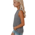 thumbnail image 4 of CCRFTGI Cute Tank Tops for Kids Girls Size 6 Sleeveless Summer Casual Girls Fashion Camisole Tops Soft Lightweight Loose Fit Crew Neck Tops Shirts Gray 11-12 Years, 4 of 5