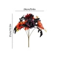 thumbnail image 3 of Gothic Halloween Artificial Bouquet 12.2In, Faux Rose Sunflower Dahlia Dark Floral Arrangement for Halloween Table & Window Seasonal Decor,Multicolor, 3 of 6