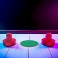 thumbnail image 1 of OULII 8Pcs Table Hockey Pusher Stickers Light Green Polyester Fiber Replacement Set, 1 of 7